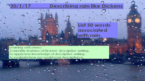 Describing the weather in the style of Charles Dickens (KS2/KS3/KS4)