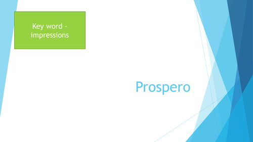 THE TEMPEST - KS3 - THE CHANGE IN PROSPERO