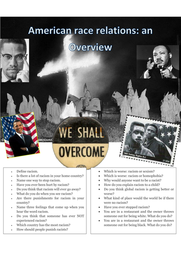Overview of the Civil rights movement from 1865 - modern day history project