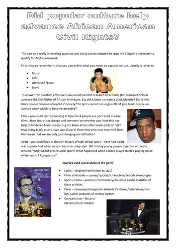 Popular culture and American Civil Rights