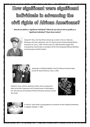 significant individuals in the American Civil Rights era. Du bois / washington / King / X