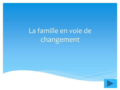 AQA AS French: La famille en voie de changement