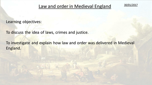Medieval law and order