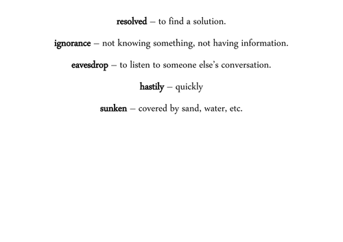 Year 5 HT1 Vocabulary Flipchart Information Words