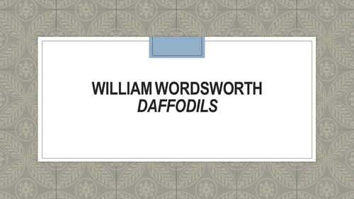 William Wordsworth's 'Daffodils'