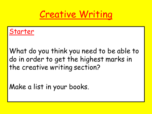 Creative Writing: Edexcel