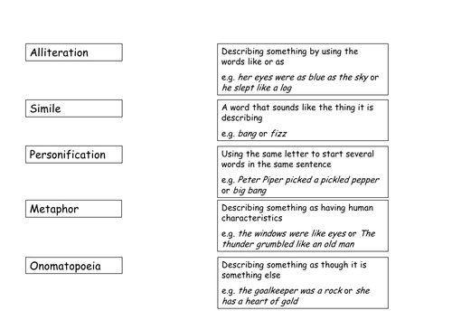 poetic features match-up