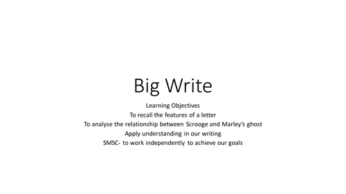 Scrooge's letter to Marley's ghost