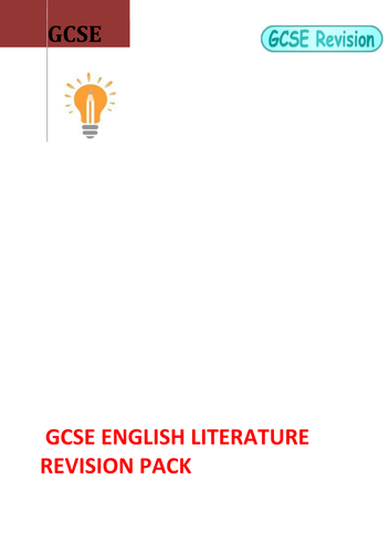 GCSE English Literature Revision Pack
