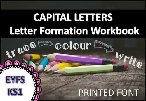 Capital Letters Letter Formation Workbook for EYFS/KS1