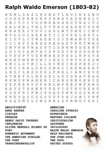 Ralph Waldo Emerson Word Search