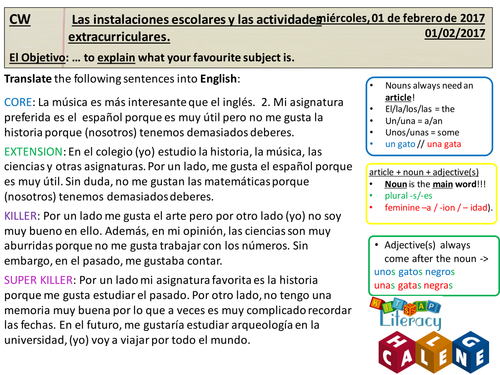 Opinions and reasons - Spanish- AQA (new spec) GCSE Listening  (Section A) practice