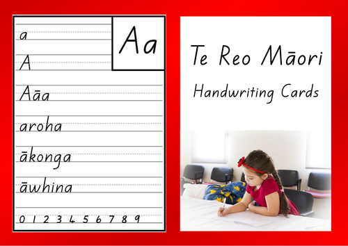 Maori Handwriting Copy Cards