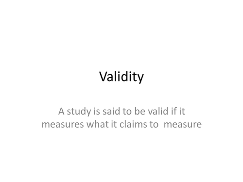 Validity for psychologists