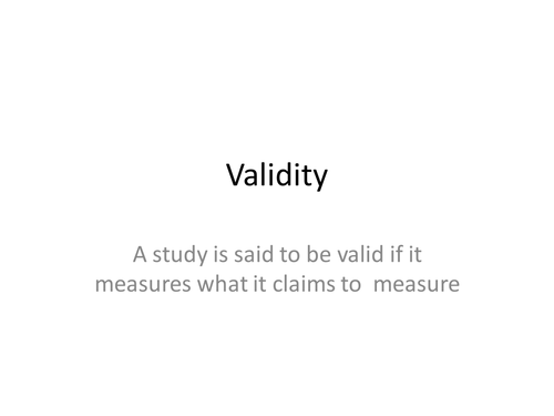 Validity starter