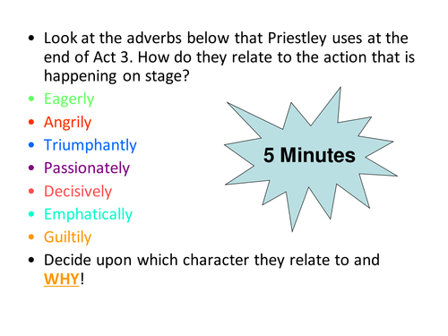 An Inspector Calls End of Act 3 GCSE ENGLISH LITERATURE NEW 1-9 SPEC