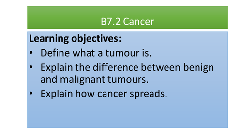 Cancer - Non-communicable disease: New AQA