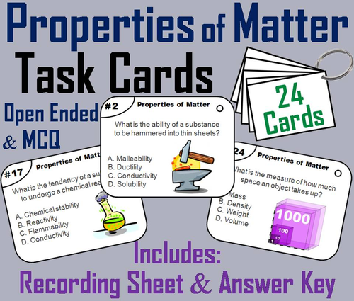 Properties of Matter Task Cards