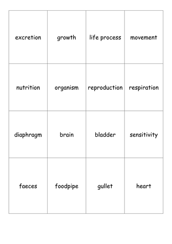 Revision Cards ALL Exploring Science Year 7 Topics