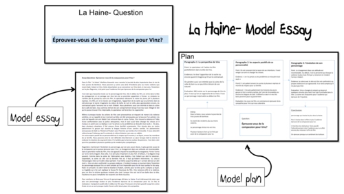 La Haine Model Essays (2) AS and A2 French- lot1