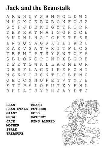 Jack and the Beanstalk Word Search