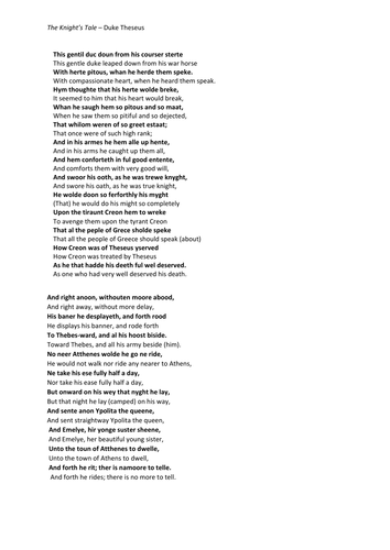 Canterbury Tales Lessons