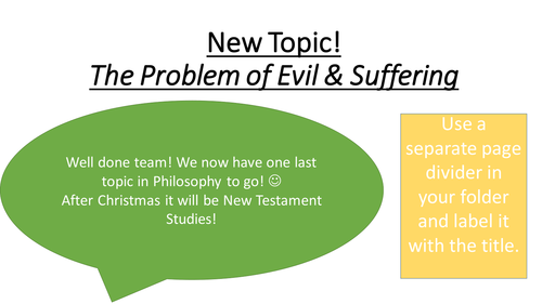 A Level Edexcel - Problem of Evil & Suffering