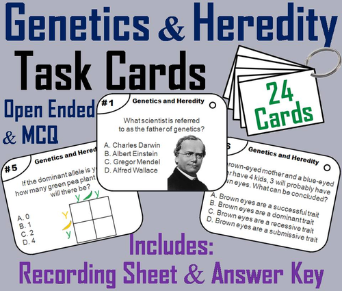 Genetics and Heredity Task Cards