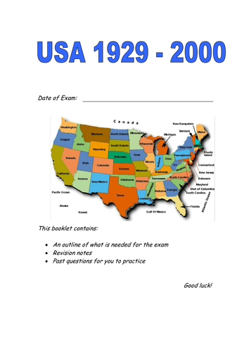 USA 1929-2000 exam preparation