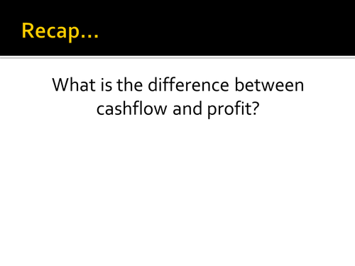 The Difference between cash and profit