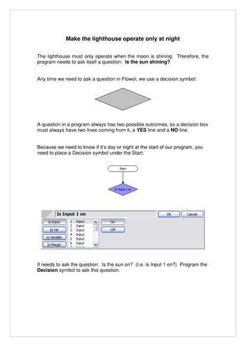 flowol lesson resources teaching control flowcharts ks3 computer