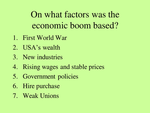 economic boom thesis