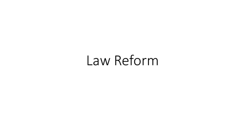 Law Reform