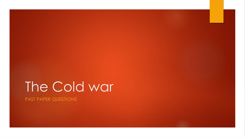 The Cold War - past paper answers for the legacy OCR B spec