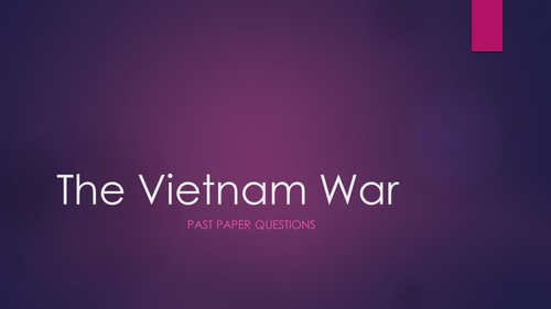 The Vietnam War - Legacy OCR B GCSE past paper questions