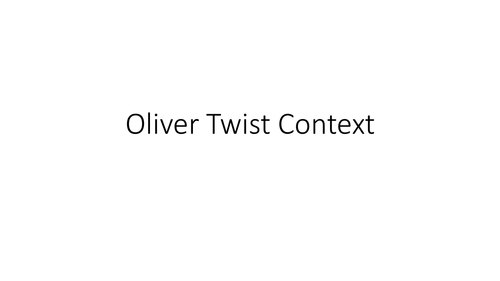 Oliver Twist Context