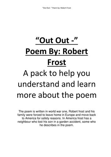 Out Out - Poem by Robert Frost