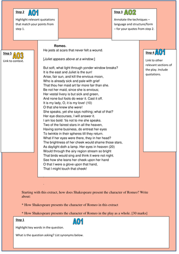 DIFFERENTIATED EXAM SKILLS EXTRACT (AQA 9-1 PAPER 1) SHAKESPEARE