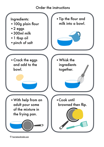 Pancake - Shrove Tuesday - ordering instructions