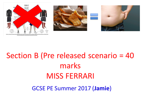 AQA GCSE PE - Scenario powerpoint of possible questions on James (2017)