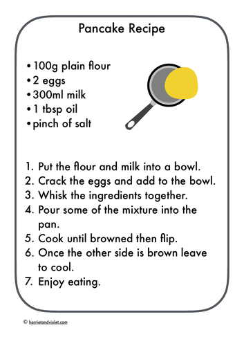 Pancake - Shrove Tuesday Early Literacy Resources