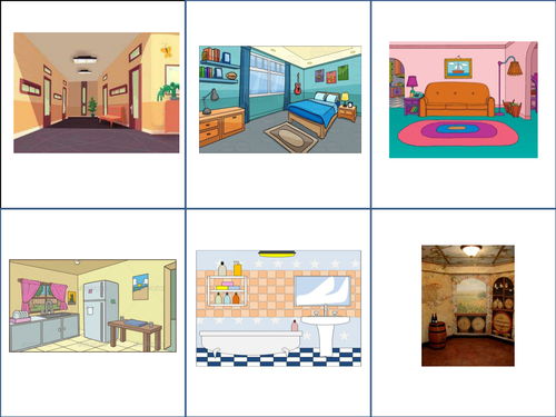 French: Picture pairs: The House (higher level version)