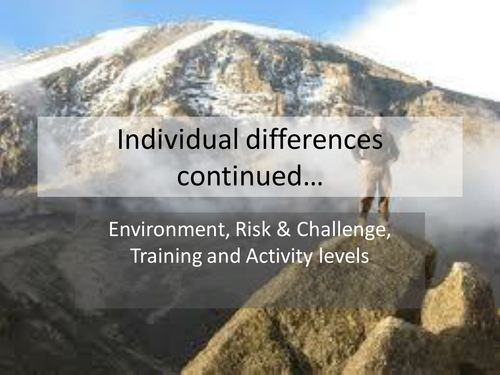 GCSE PE Environment, Risk and Challenge