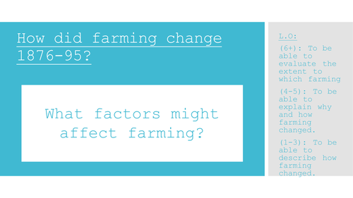 Edexcel American West - Unit 3. How did farming change? 1876-95