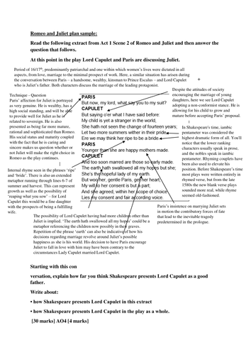 Romeo and juliet worksheets pdf picture