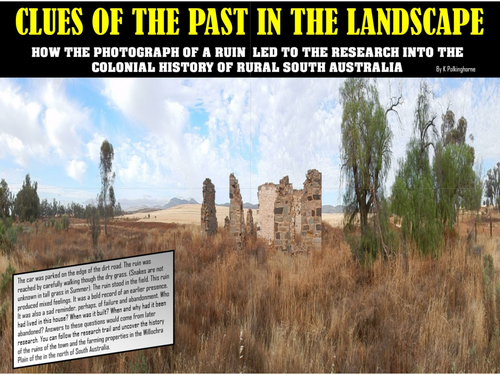 MOVING THROUGH THE COLONIAL HISTORY OF FARMING SETTLEMENTS OF SOUTH AUSTRALIA