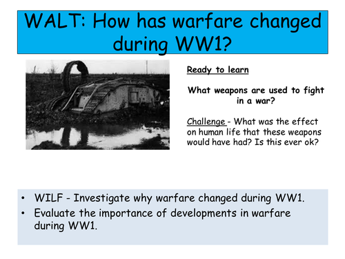 Weapon Development WW1