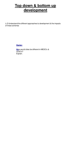 Top down & bottom up projects GCSE