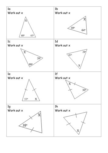 Differentiated angles activity