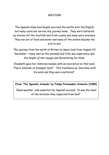 Why did the Spanish Armada fail Teaching Resources